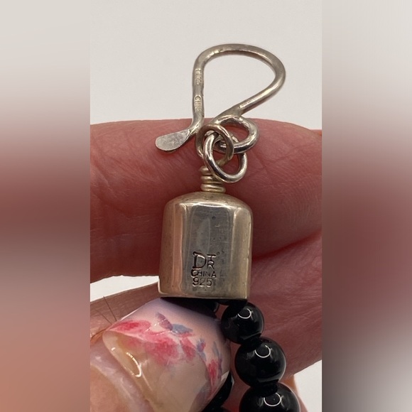 Jay King 925 Triple Strand Onyx and Sterling Silver Statement Necklace - Picture 12 of 15